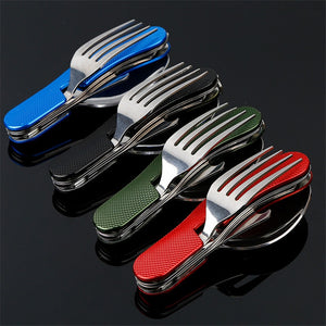 4 in 1 Outdoor Tableware (Fork/Spoon/Knife/Bottle Opener)